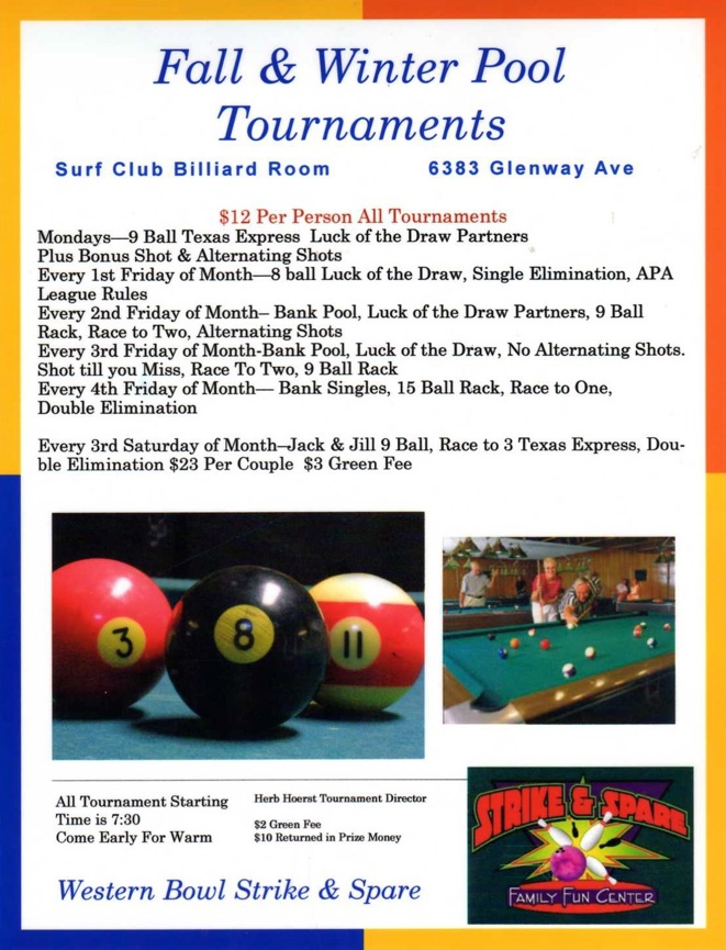 pool billiards league tournament flyer Template